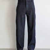 Button Stripes Comfy Pants Navy