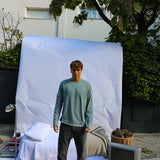 Soft Long Trendy Pocket T-shirt Light Blue