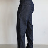 Button Stripes Comfy Pants Navy