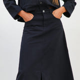 Maxi Denim Skirt Navy