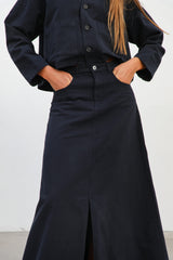 Maxi Denim Skirt Navy