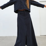 Maxi Denim Skirt Navy