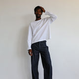 Button Stripes Comfy Pants Navy