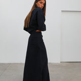 Maxi Denim Skirt Navy