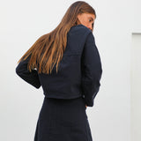 Buttons Denim Jacket Navy