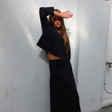 Maxi Denim Skirt Navy