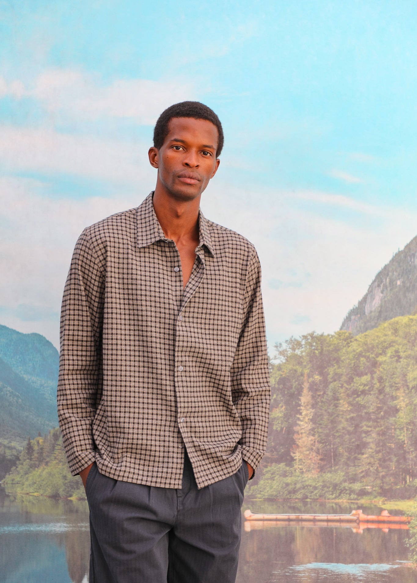 LIMITED EDITION - Square Modern Shirt Grey & Yellow