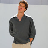 Vintage Linen Shirt Dark Grey