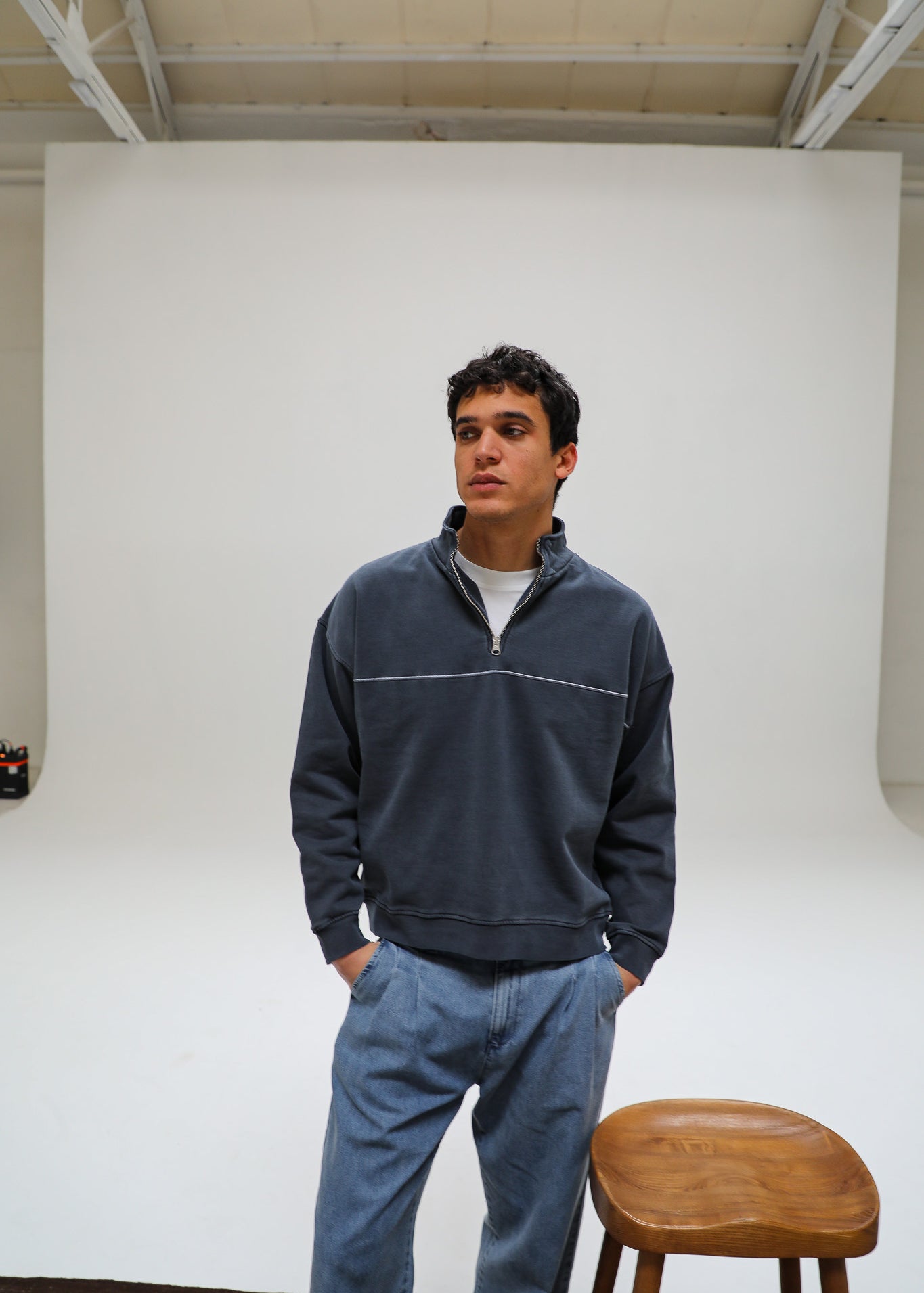 Flow Hoodie Line Dark Navy