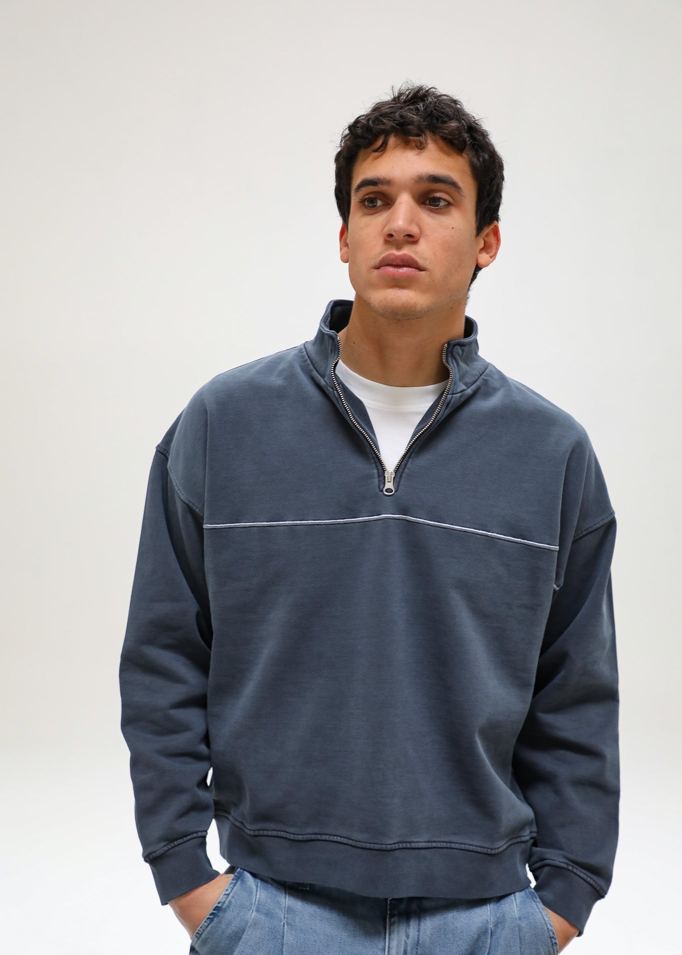 Flow Hoodie Line Dark Navy