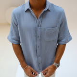 Short Vintage Shirt Blue