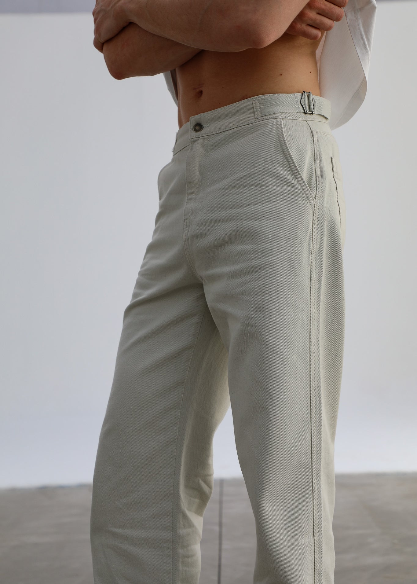 Buckle Comfy Pants Natural