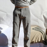 Corduroy Modern Comfy Pants Light Grey