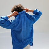 Blazer Linen Shirt Blue