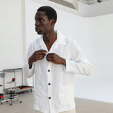 Linen Blazer Guayabera White