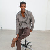 Stripes Modern Shirt Brown & Grey
