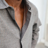 Stripes Modern Shirt Brown & Grey