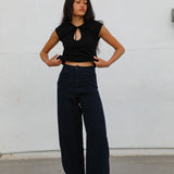 Wide Open Pants Navy