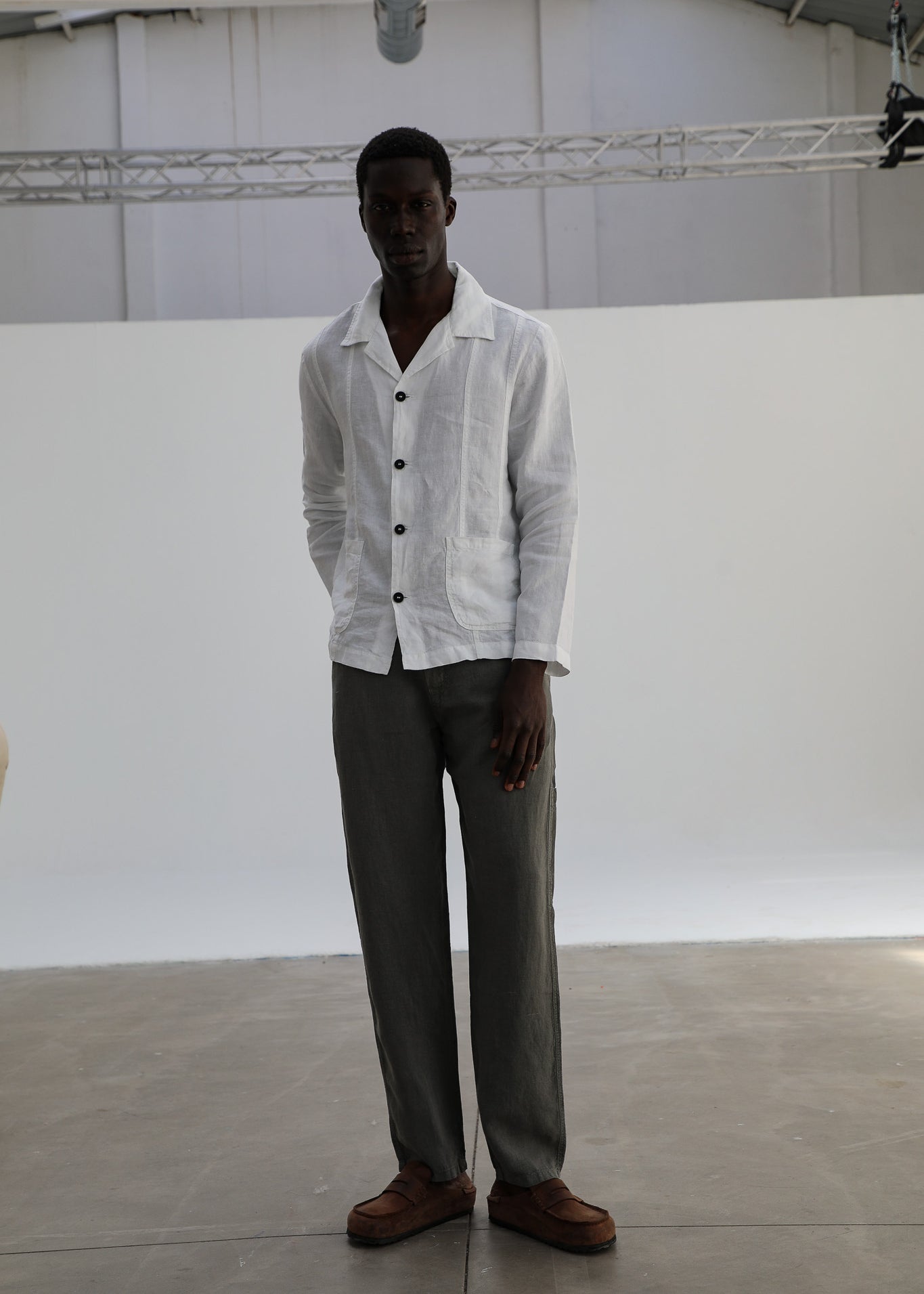 Linen Modern Comfy Pants Green