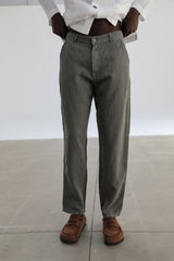 Linen Modern Comfy Pants Green