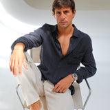 Linen Pocket Shirt Dark Navy