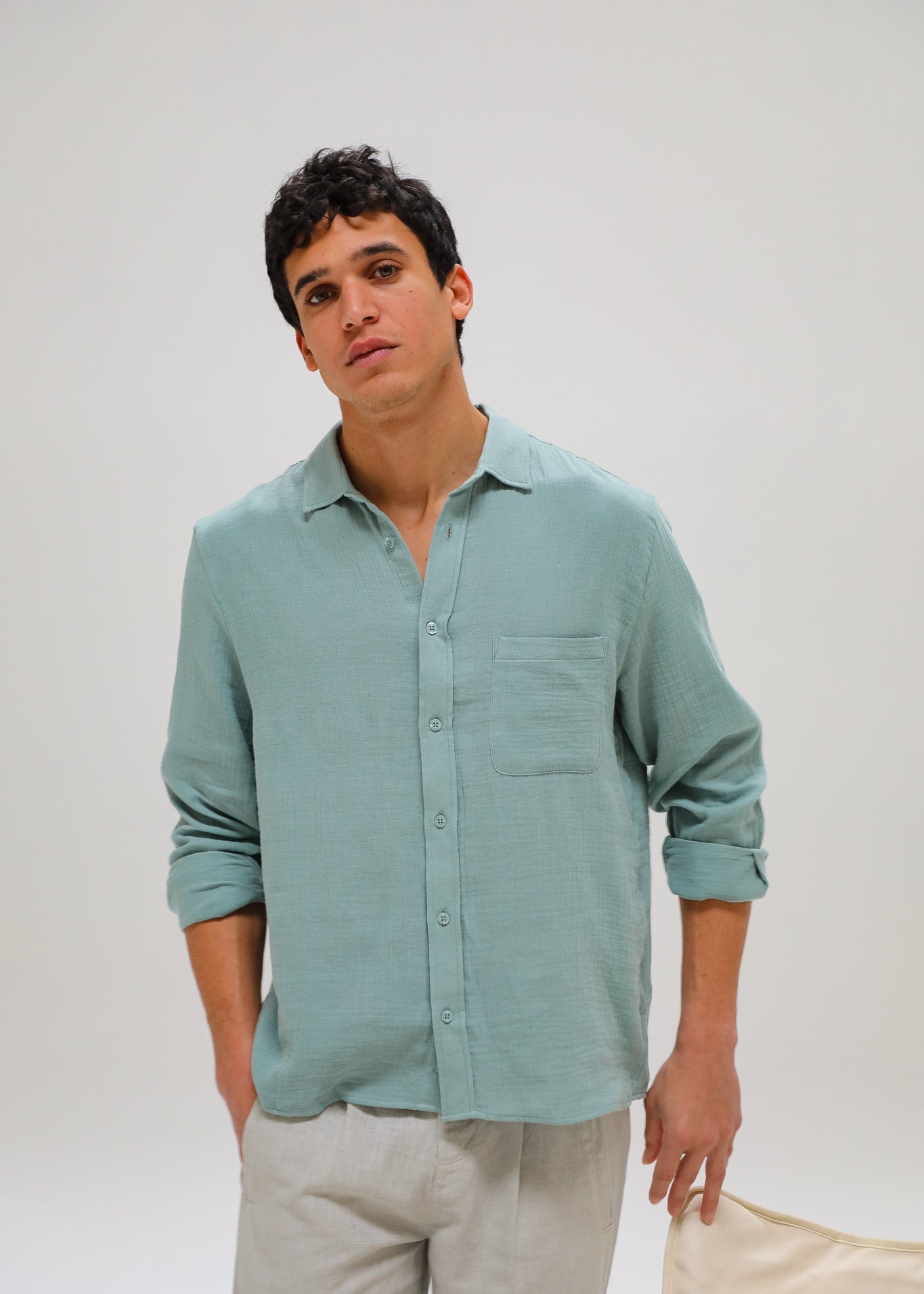 Vintage Shirt Sage Green