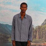 Square Modern Shirt Blue & White