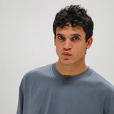 Long Trendy Modern T-Shirt Blue