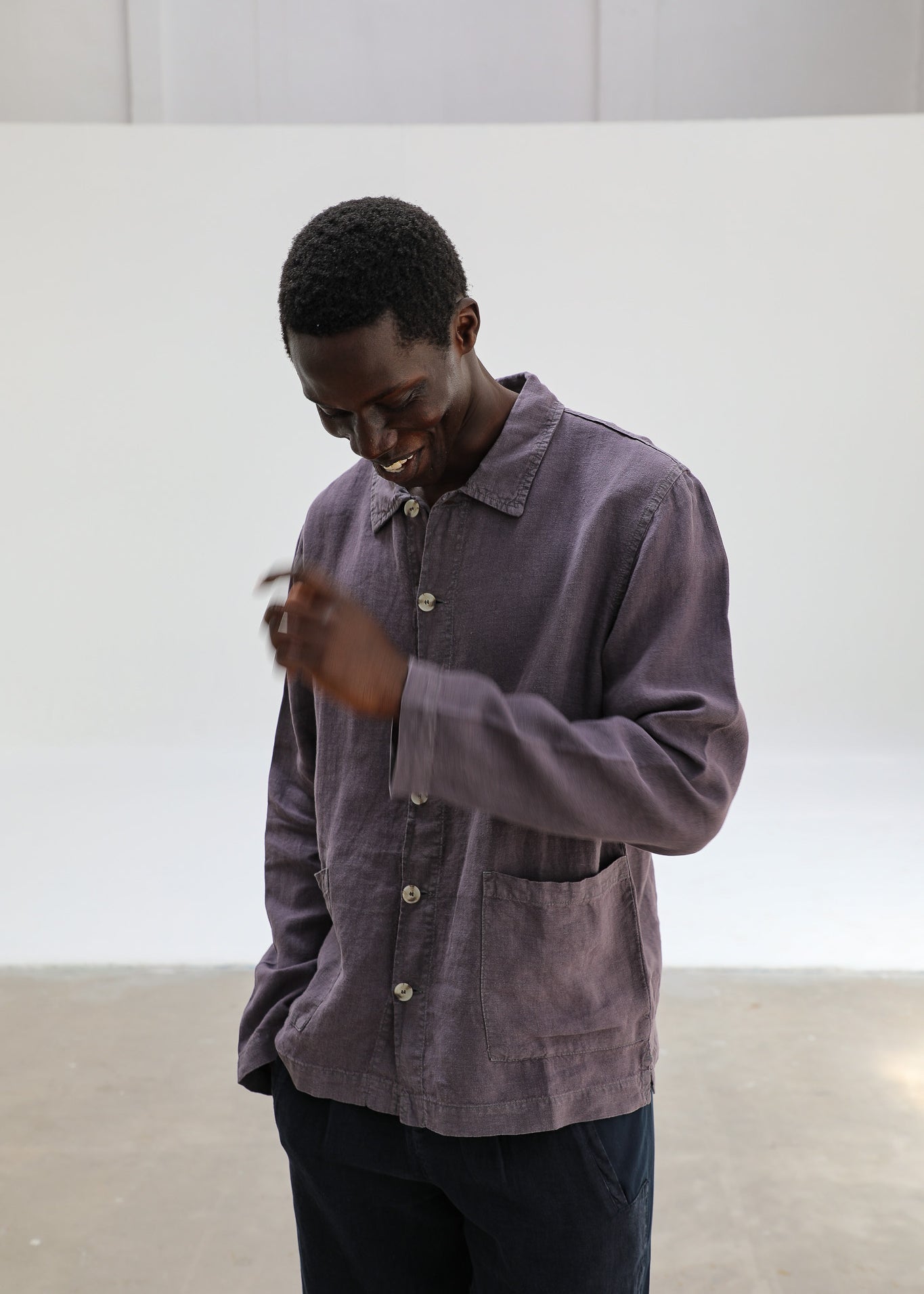 Linen Jacket Dark Grey