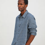Square Modern Shirt Blue & White