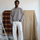Classic Polo Knit Sweater Beige