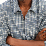 Square Modern Shirt Blue & White