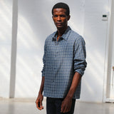 Square Modern Shirt Blue & White
