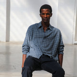 Square Modern Shirt Blue & White