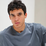 Long Trendy Modern T-Shirt Blue