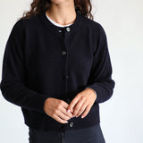 Modern Buttons Knit Sweater Navy