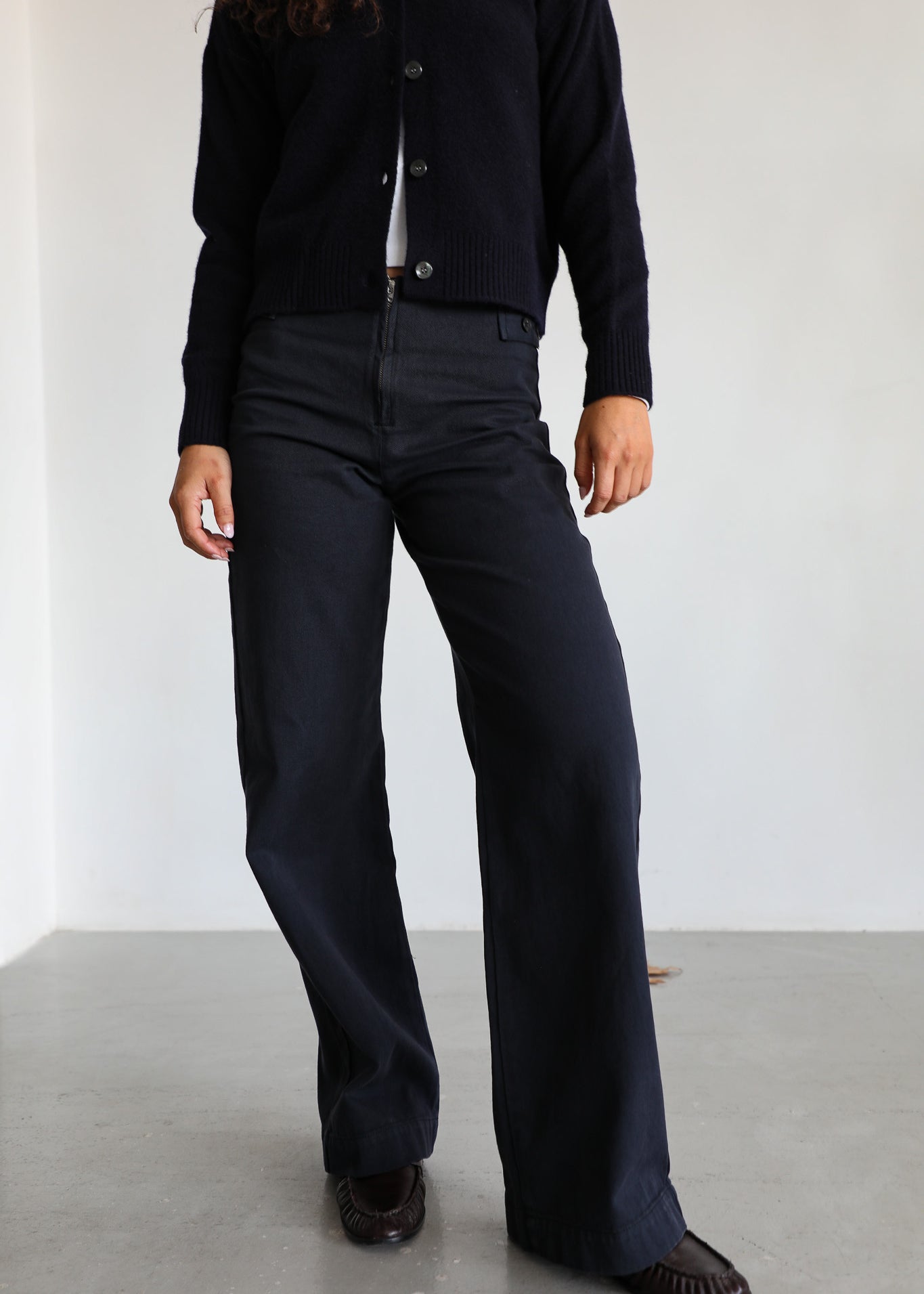 Zip Detail Pants Navy