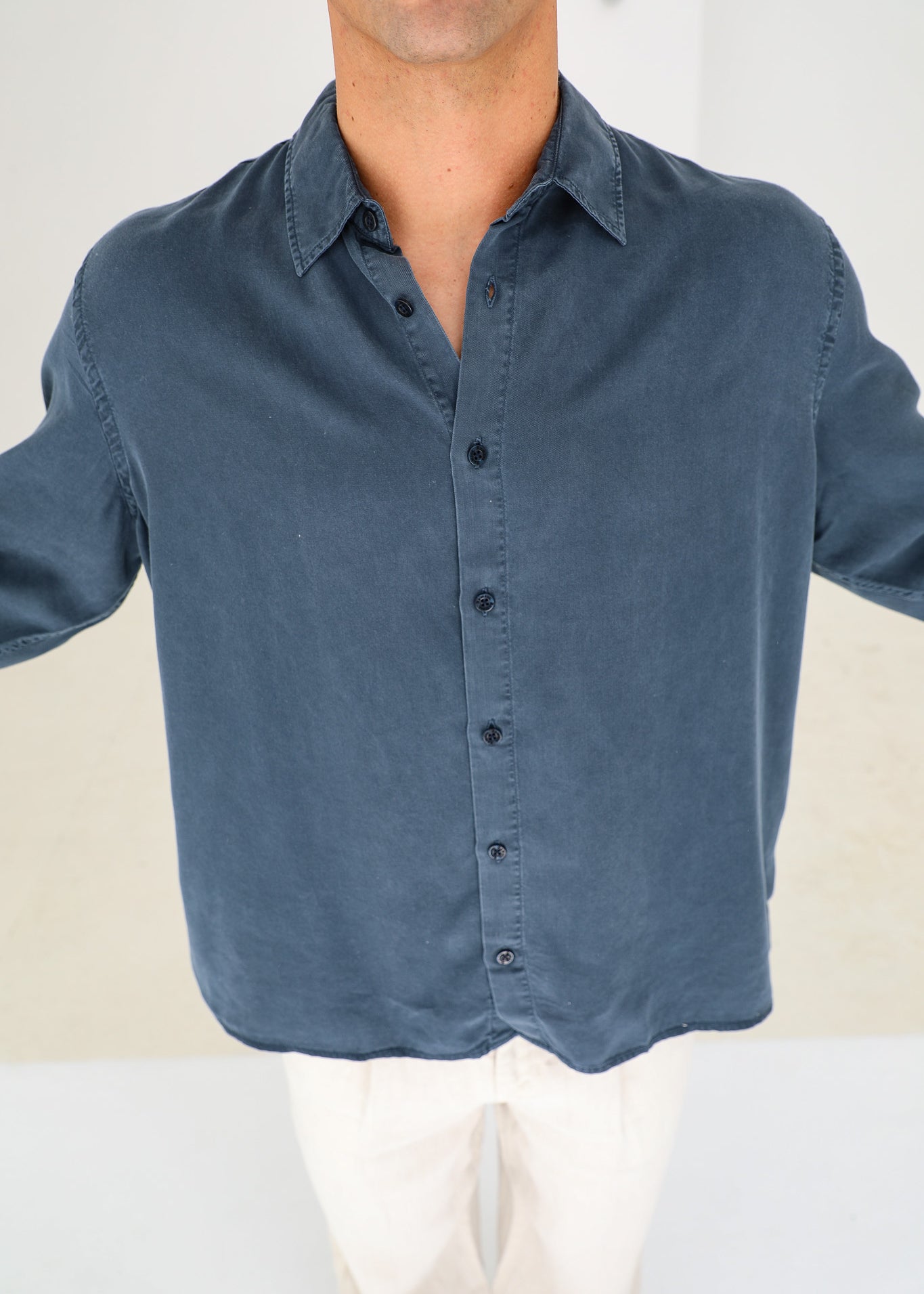 Tencel Shirt Dark Navy