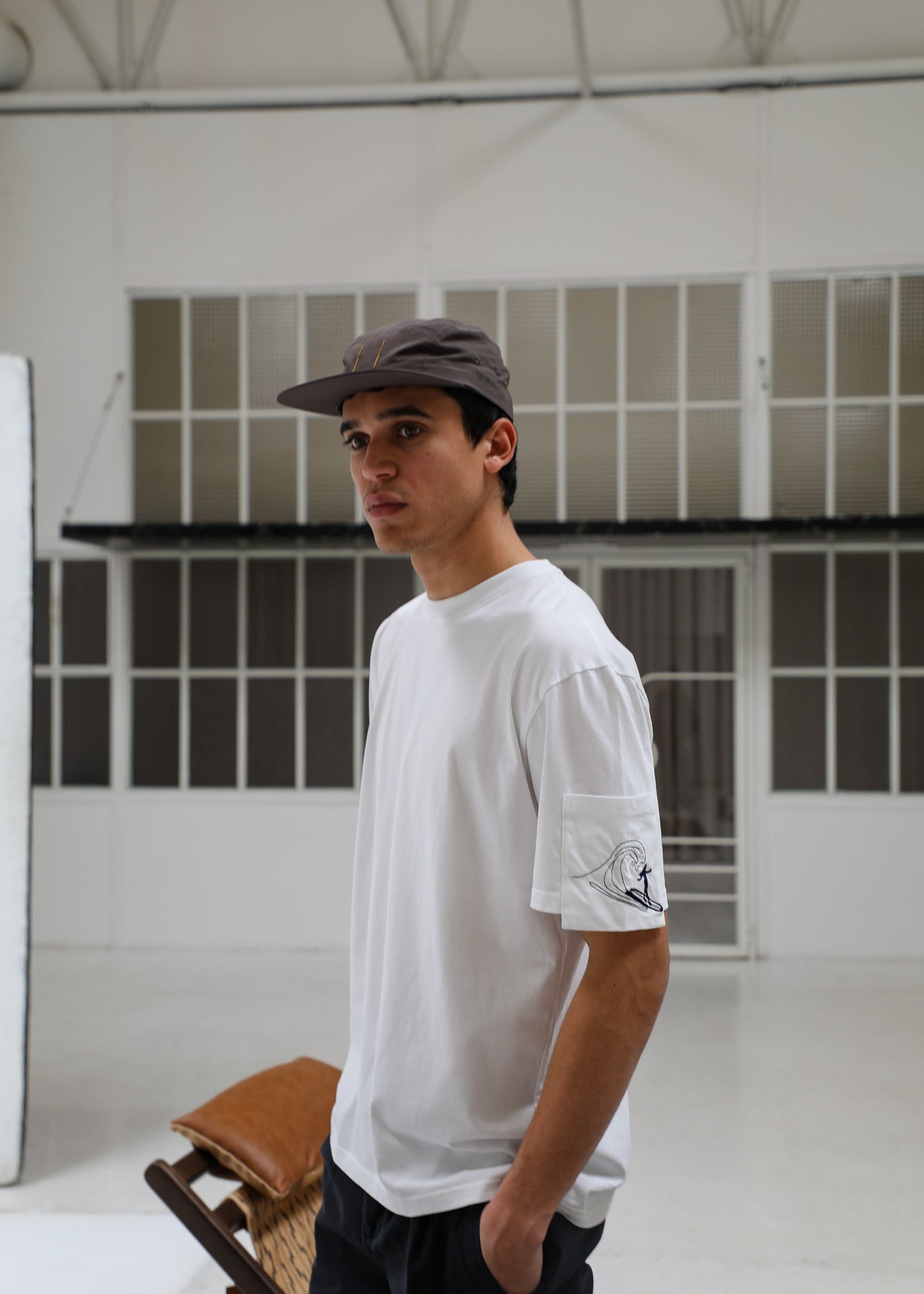 Trendy Pocket T-Shirt Detail White