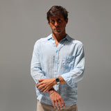 Linen Pocket Shirt Light Blue