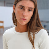 Back Hole Long T-Shirt White