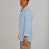 Linen Pocket Shirt Light Blue