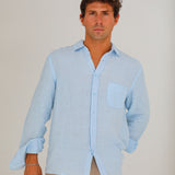 Linen Pocket Shirt Light Blue