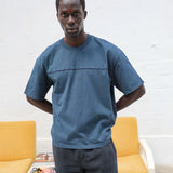 Trendy T-Shirt Embroidered Detail Petrol & Navy