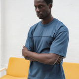 Trendy T-Shirt Embroidered Detail Petrol & Navy
