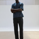 Trendy T-Shirt Embroidered Detail Petrol & Navy