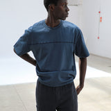 Trendy T-Shirt Embroidered Detail Petrol & Navy