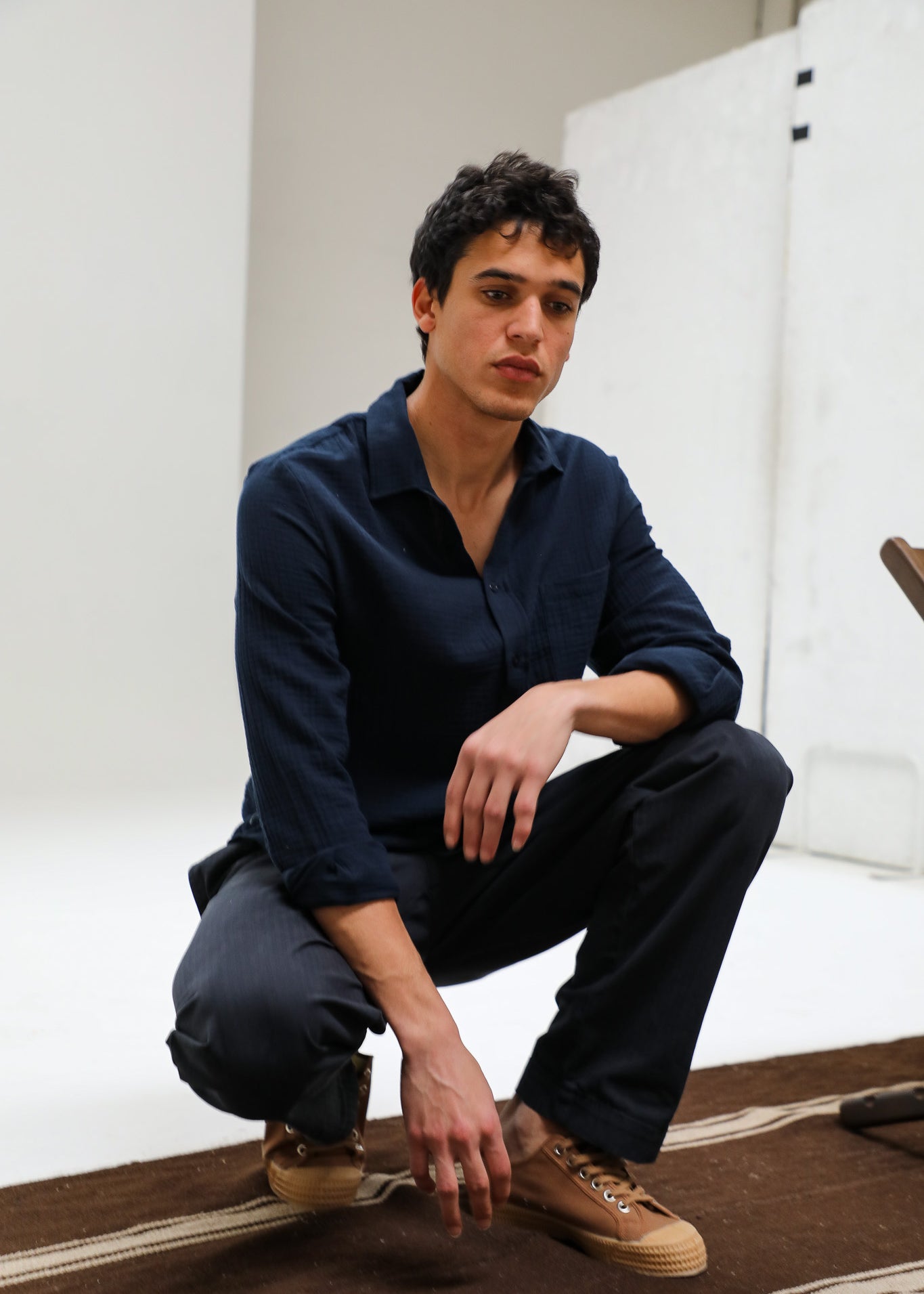 Vintage Shirt Navy Blue