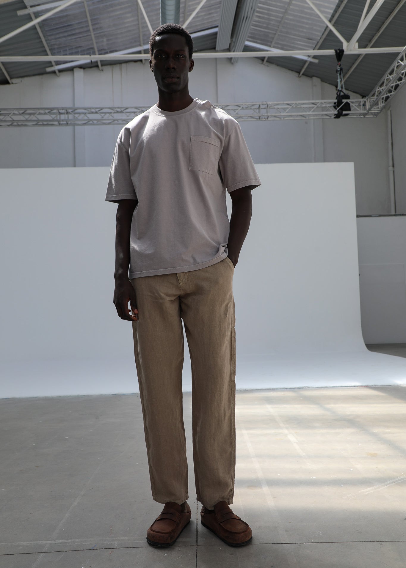 Linen Modern Comfy Pants Taupe