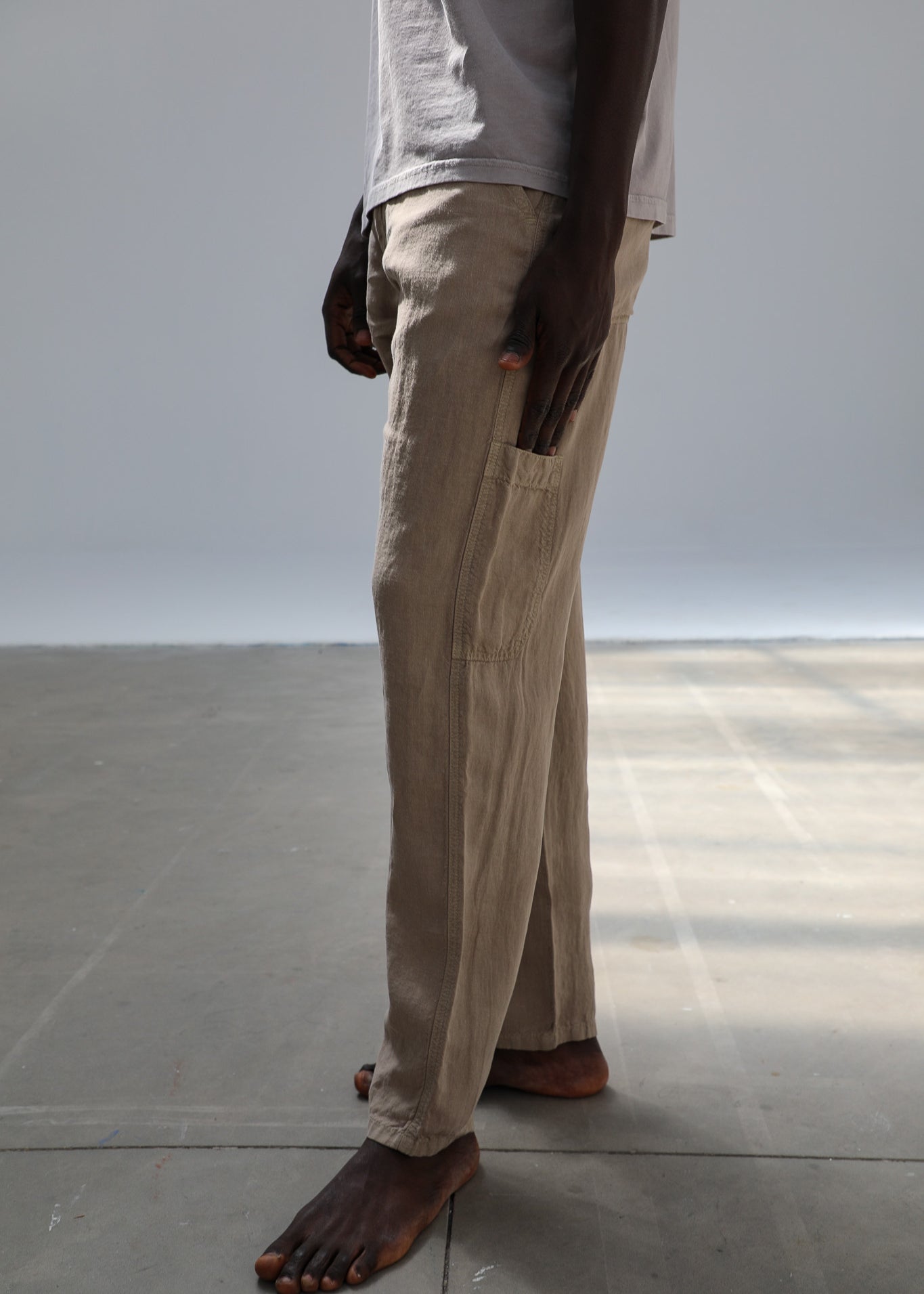 Linen Modern Comfy Pants Taupe